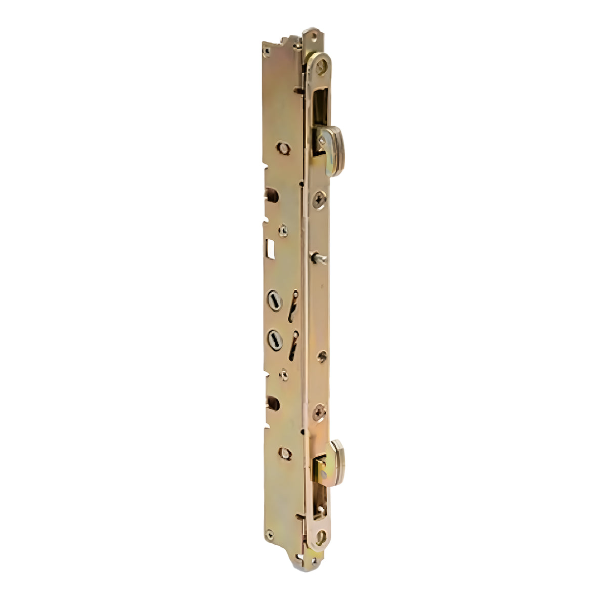 9-15/16" 2 Point Inward Lock with Short Plate Attached for Sliding Patio Glass Door Locking Mechanism Replacement with 9-7/8" Hole Spacing - Garage and Sliding Door Hardware