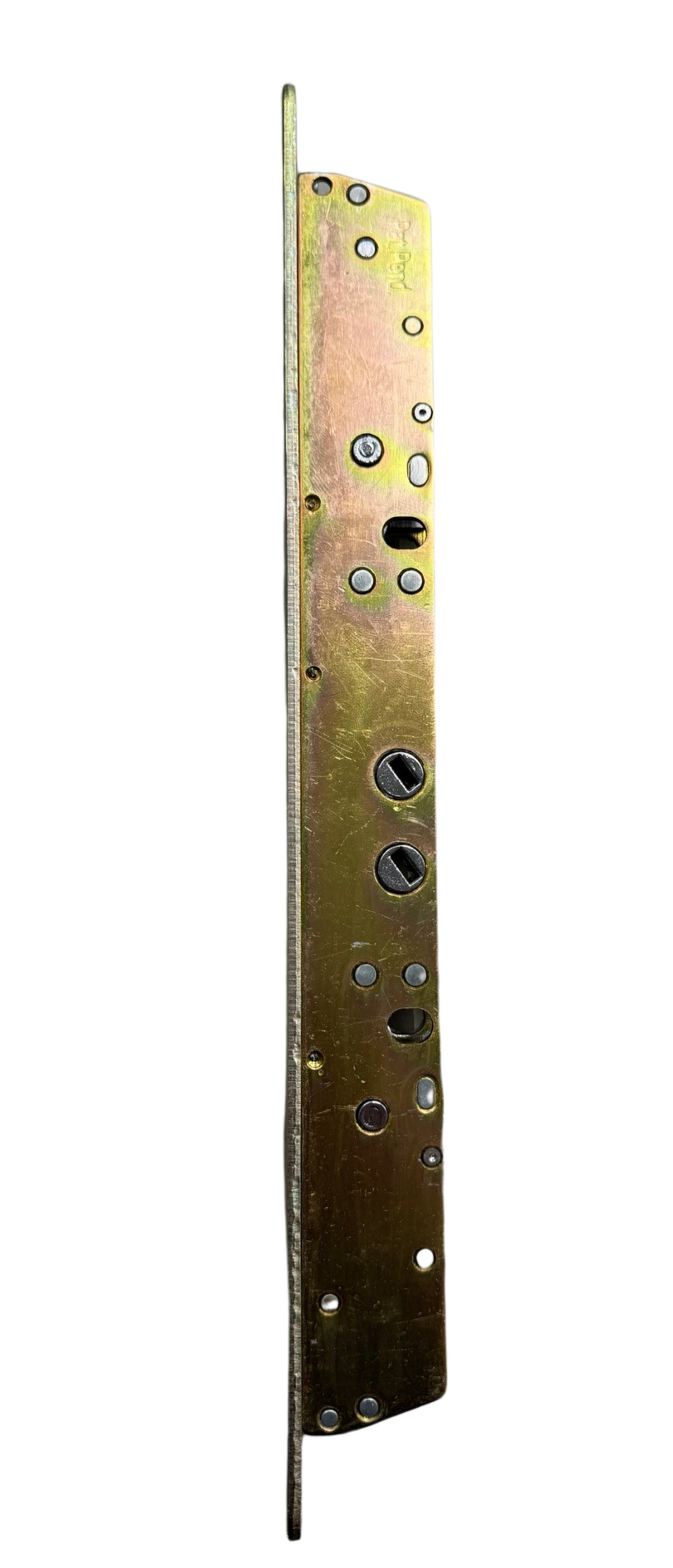 11-3/4" Multi-Point Mortise Lock with Face Plate with NO Anti-Slam Pin for Sliding Glass Doors | Two Point Replacement Locking Mechanism to Fix and Repair Sliding Patio Door Hardware - Alloy Steel - Garage and Sliding Door Hardware
