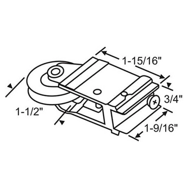 (DR-102-SP) PGT Extruded Roller for Sliding Glass Doors NYLON Wheel