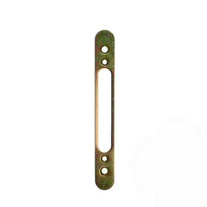 Mortise Lock Faceplate - 4-5/8" Hole Spacing Screw Holes -Zinc Steel - Garage and Sliding Door Hardware
