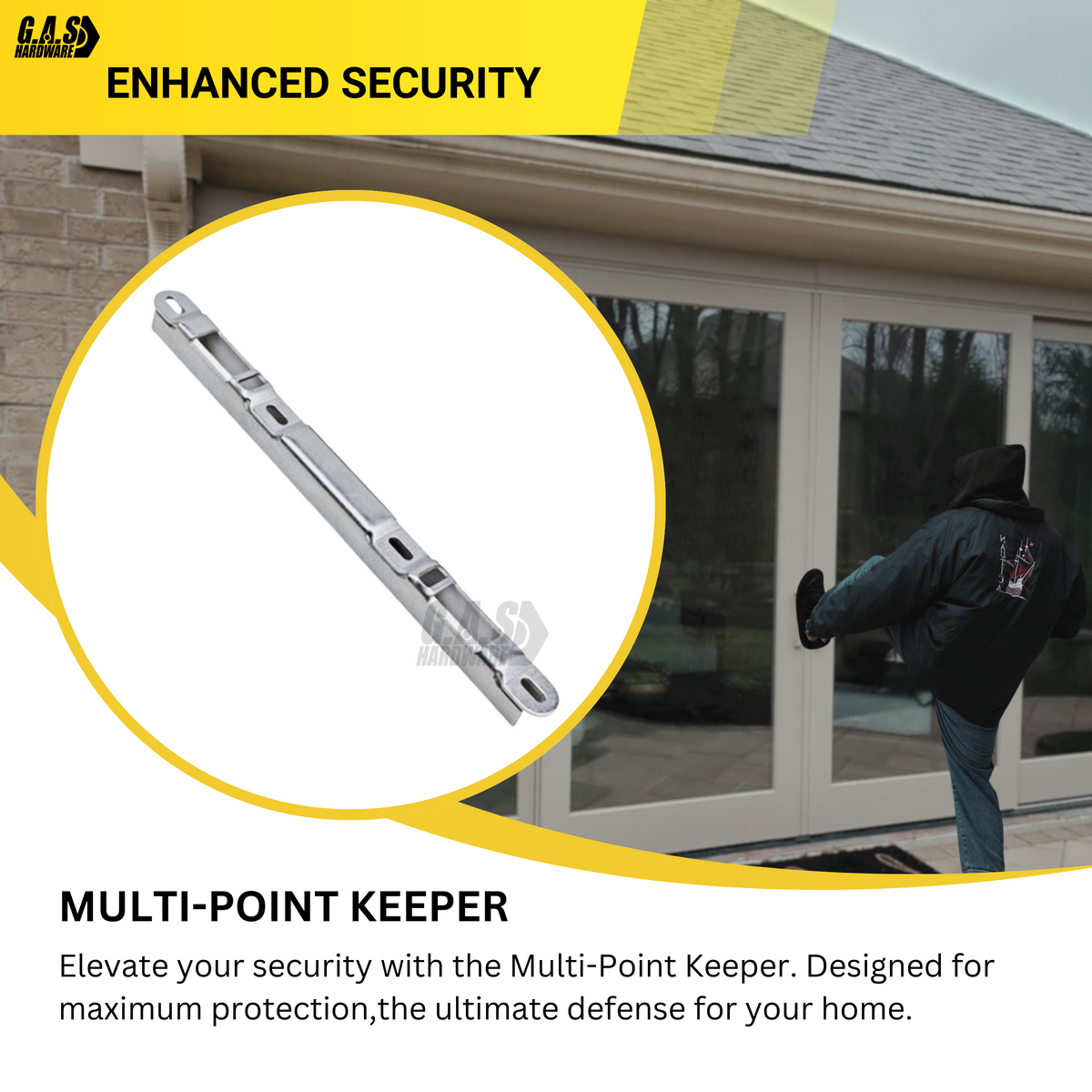 Sliding Glass Door Multi-Point Door Keeper 11" H x 1" W | Keeper Replacement for Mortise Lock 2 Point | Fix and Repair Sliding Door Keeper - Garage and Sliding Door Hardware