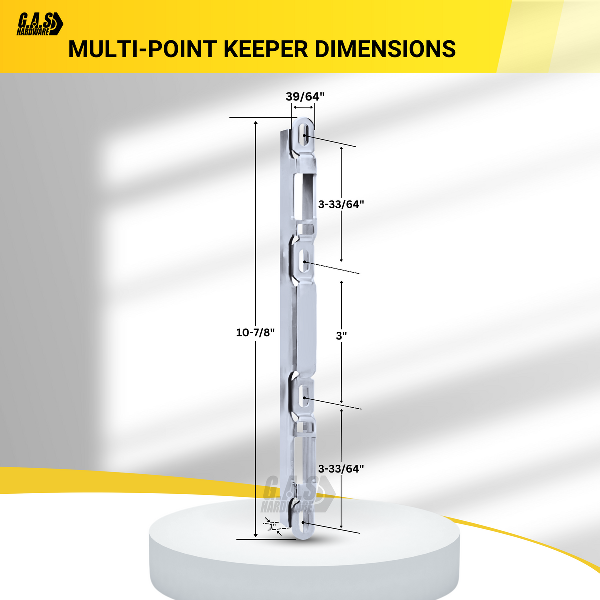 Sliding Glass Door Multi-Point Door Keeper 11" H x 1" W | Keeper Replacement for Mortise Lock 2 Point | Fix and Repair Sliding Door Keeper - Garage and Sliding Door Hardware