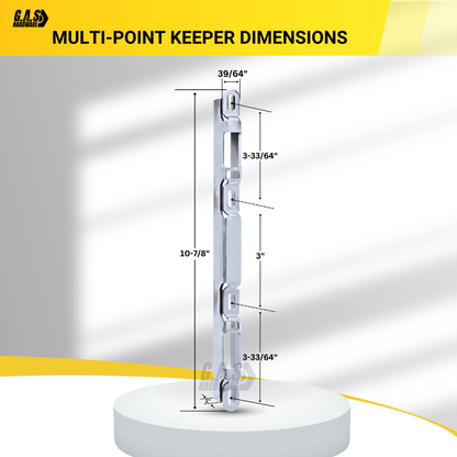 Sliding Glass Door Multi-Point Door Keeper 11" H x 1" W | Keeper Replacement for Mortise Lock 2 Point | Fix and Repair Sliding Door Keeper - Garage and Sliding Door Hardware