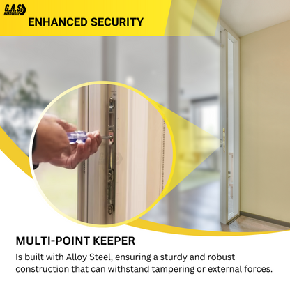 Sliding Glass Door Multi-Point Keeper for 2 Point Mortise Lock | Keeper Replacement for Mortise Lock 2 Point - Alloy Steel - Garage and Sliding Door Hardware