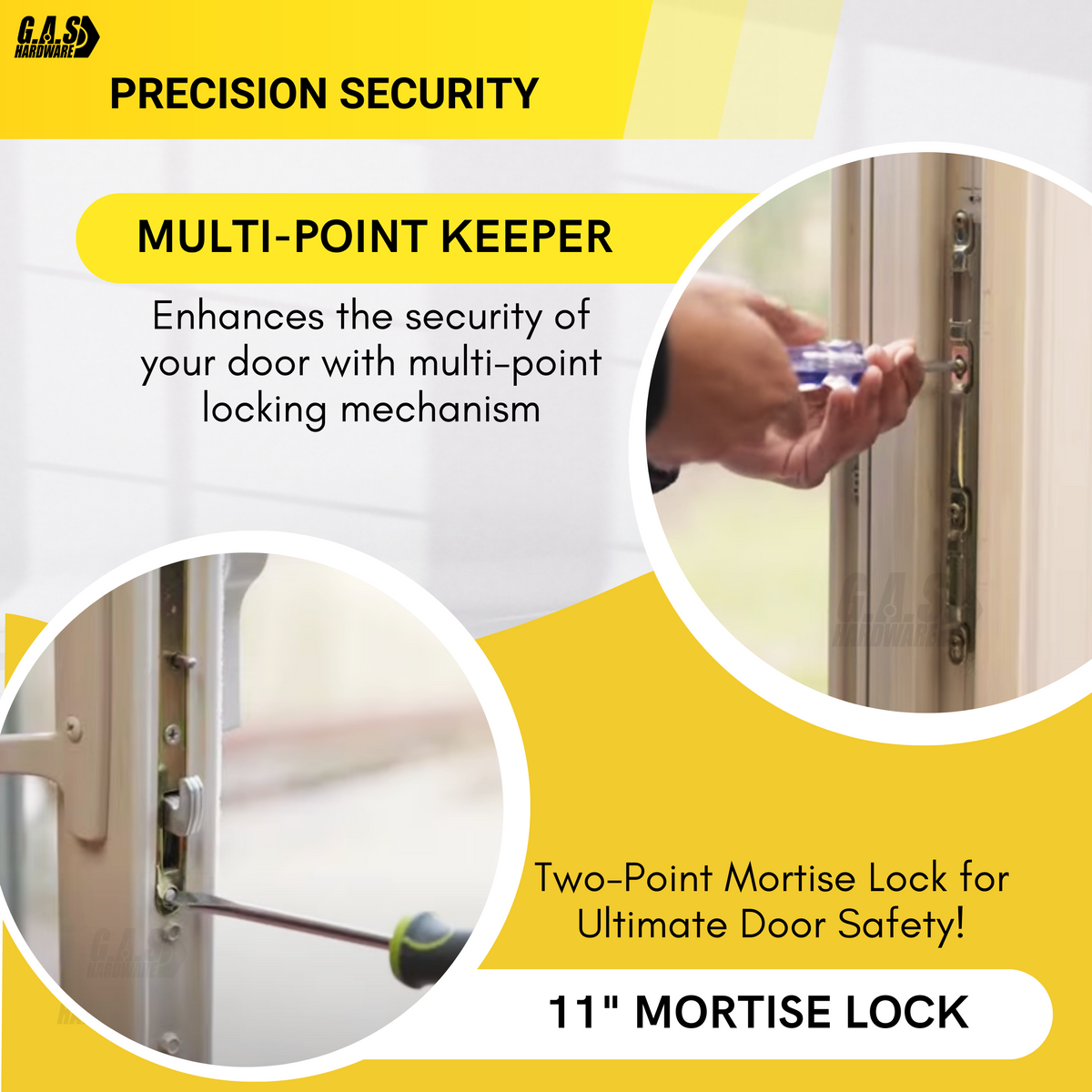 Sliding Glass Door Multi-Point Keeper for 2 Point Mortise Lock | Keeper Replacement for Mortise Lock 2 Point - Alloy Steel - Garage and Sliding Door Hardware