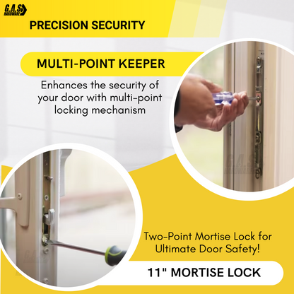 Sliding Glass Door Multi-Point Keeper for 2 Point Mortise Lock | Keeper Replacement for Mortise Lock 2 Point - Alloy Steel - Garage and Sliding Door Hardware