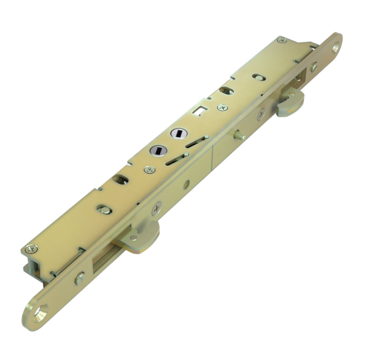 11-3/4" Amesbury Truth Alloy Steel Mortise Lock With Face Plate for Sliding Patio Glass Doors - Garage and Sliding Door Hardware