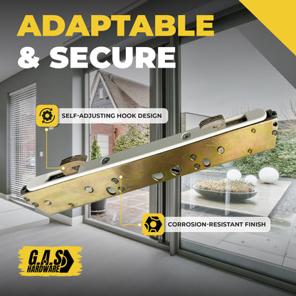 10" Dual Point Mortise Lock, 9-7/8" Hole Spacing, OFFSET Latch Position - Garage and Sliding Door Hardware