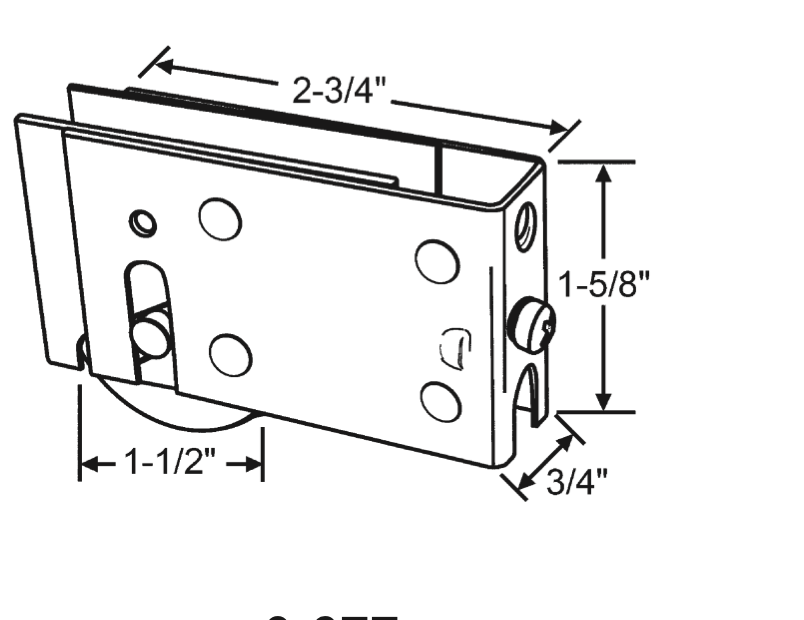 Sliding Patio Glass Door Roller (DR-9-377) - Garage and Sliding Door Hardware