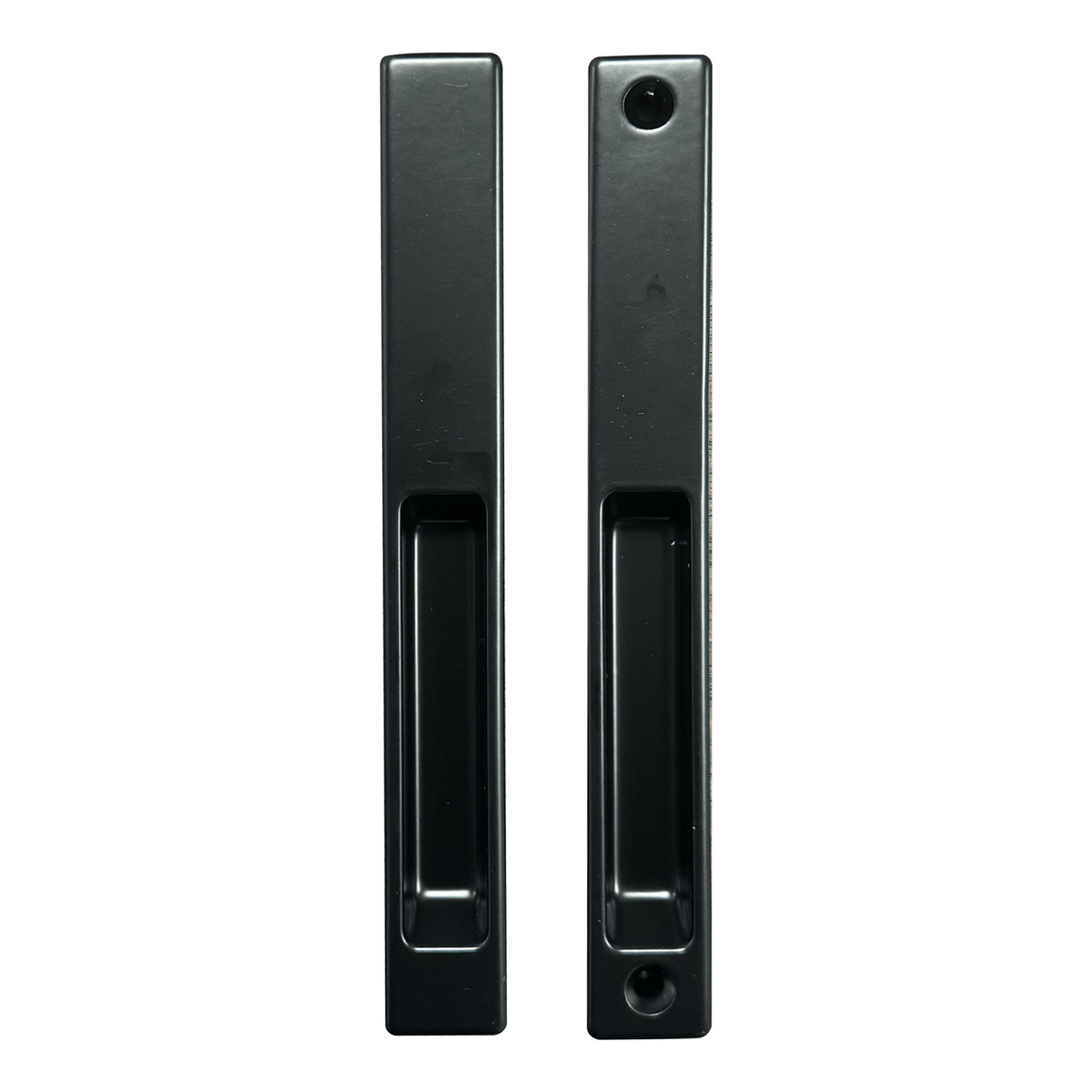 Sliding Patio Glass Door Flush Mount Dummy Handle, 6-5/8" Hole Spacing - No Lock - Garage and Sliding Door Hardware