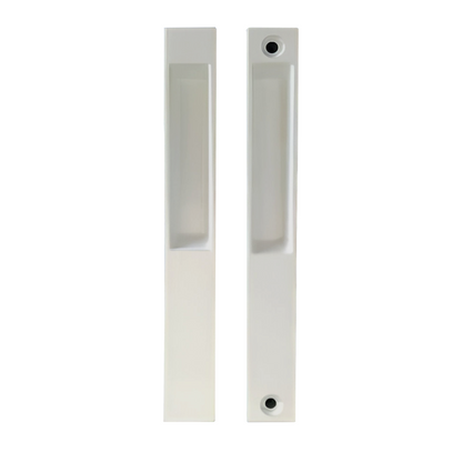 Sliding Patio Glass Door Flush Mount Dummy Handle, 6-5/8" Hole Spacing - No Lock - Garage and Sliding Door Hardware