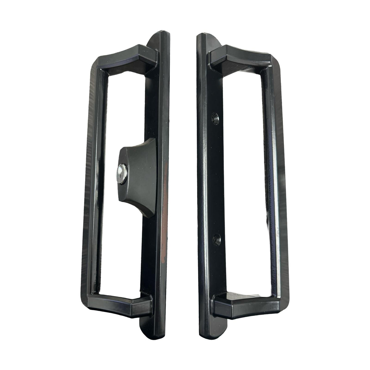 PGT Interior and Exterior Sliding Door Handle (Black or White) WITH LOCK AND KEY - Special Order Only - Garage and Sliding Door Hardware