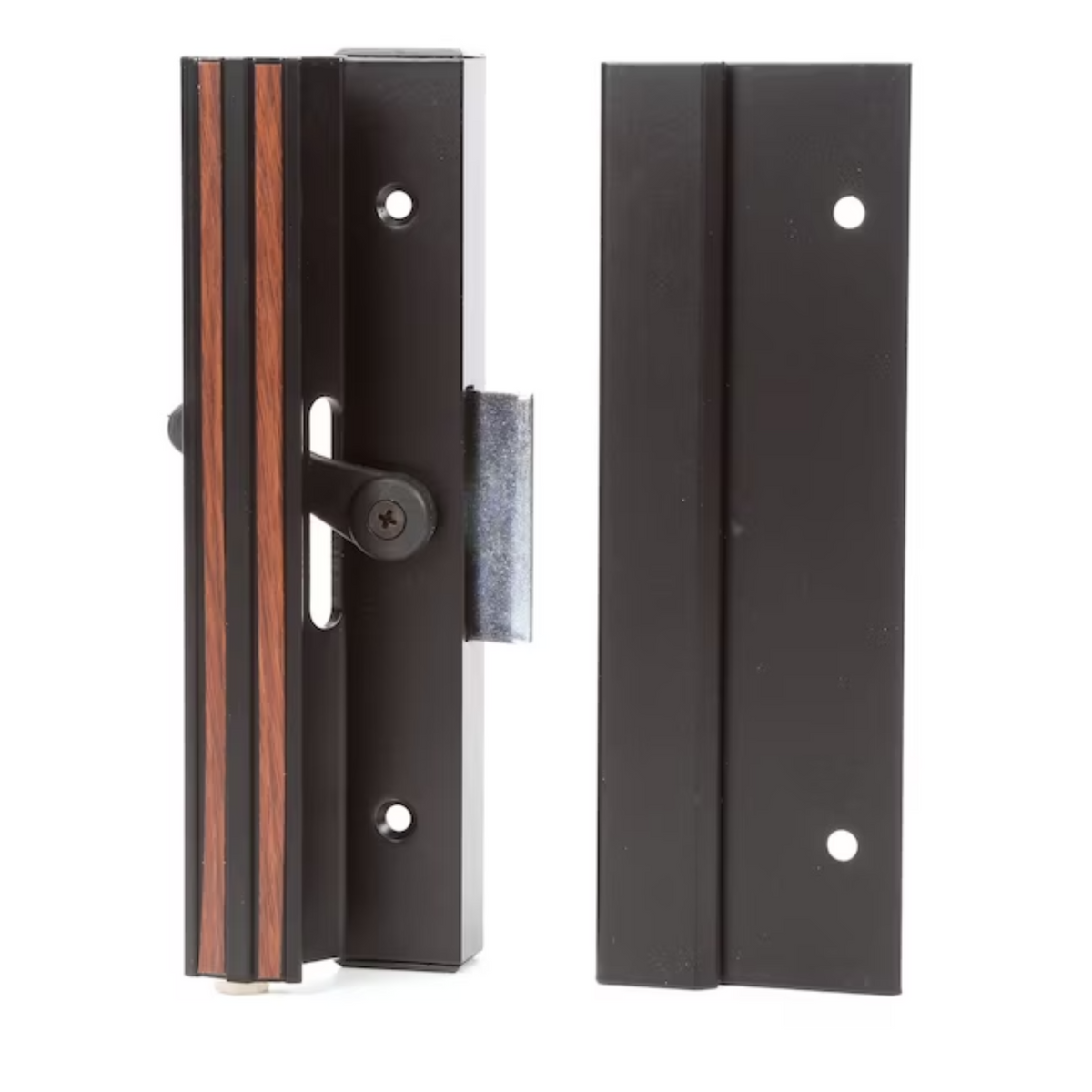Diecast Sliding Door Handle Set Anodized Black – Extruded Aluminum Inside Pull Painted Black – Exterior Diecast Pull – Clamp Latch w/ Metal Activator | Patio Glass Screen Door Handle (DH-250) - Garage and Sliding Door Hardware