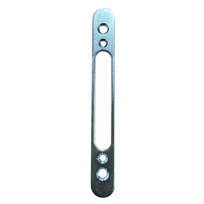 Stainless Steel Mortise Lock Faceplate - 4-5/8" Hole Spacing Screw Holes - Garage and Sliding Door Hardware