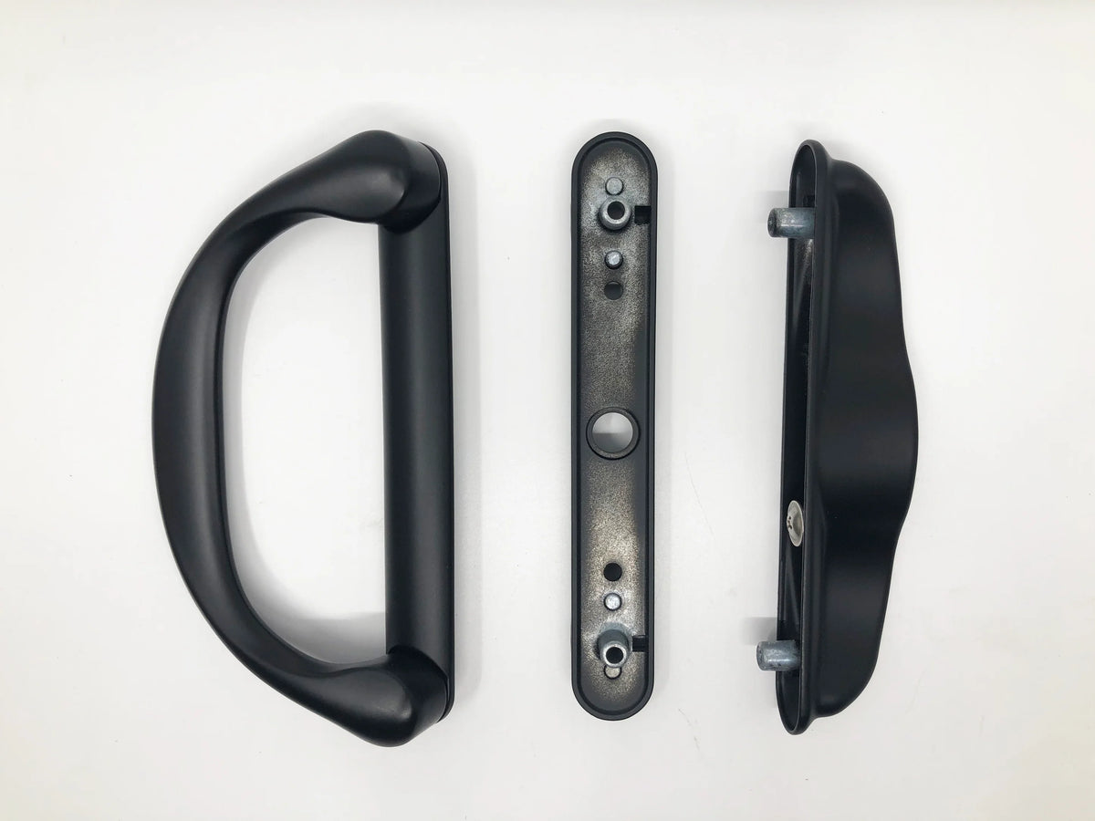 Sliding Patio Glass Door Keyed Mortise Style Handle Set + 4-15/16" Hole Spacing for Doors up to 1-3/8" Thick - Garage and Sliding Door Hardware