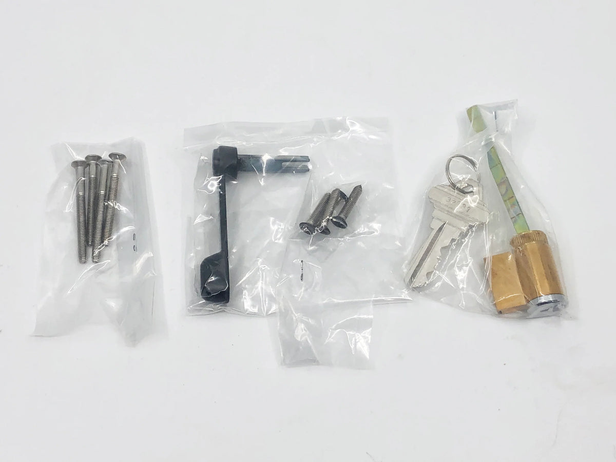 Sliding Patio Glass Door Keyed Mortise Style Handle Set + 4-15/16" Hole Spacing for Doors up to 1-3/8" Thick - Garage and Sliding Door Hardware
