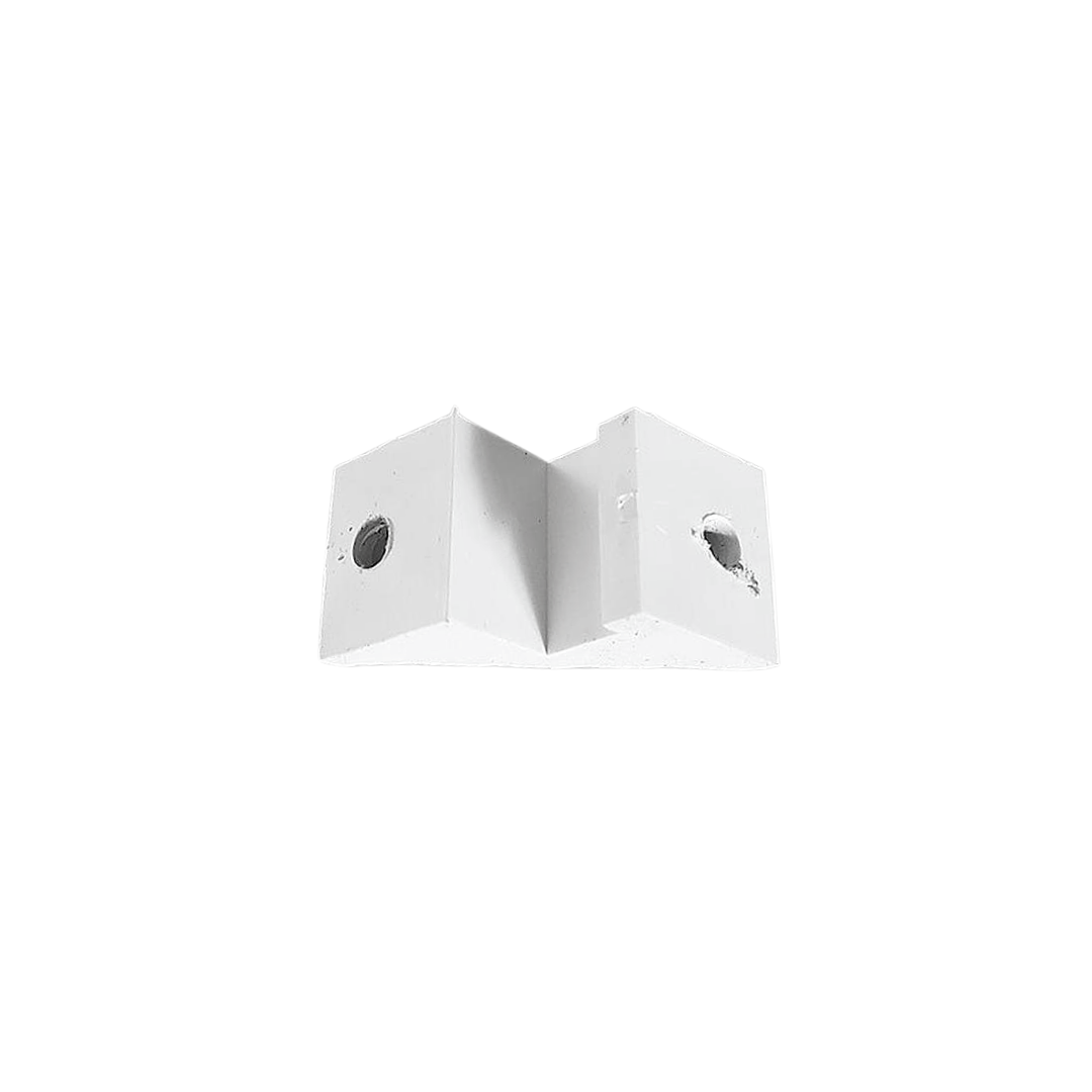 (PDB-33-WH) Stationary Sliding Patio Door Fixed Panel Clip Bracket - Garage and Sliding Door Hardware